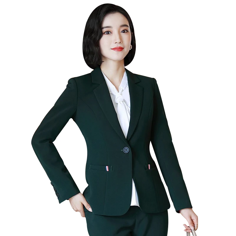 Женские костюмы облегающий осенний пиджак и брюки комплект из 2 предметов