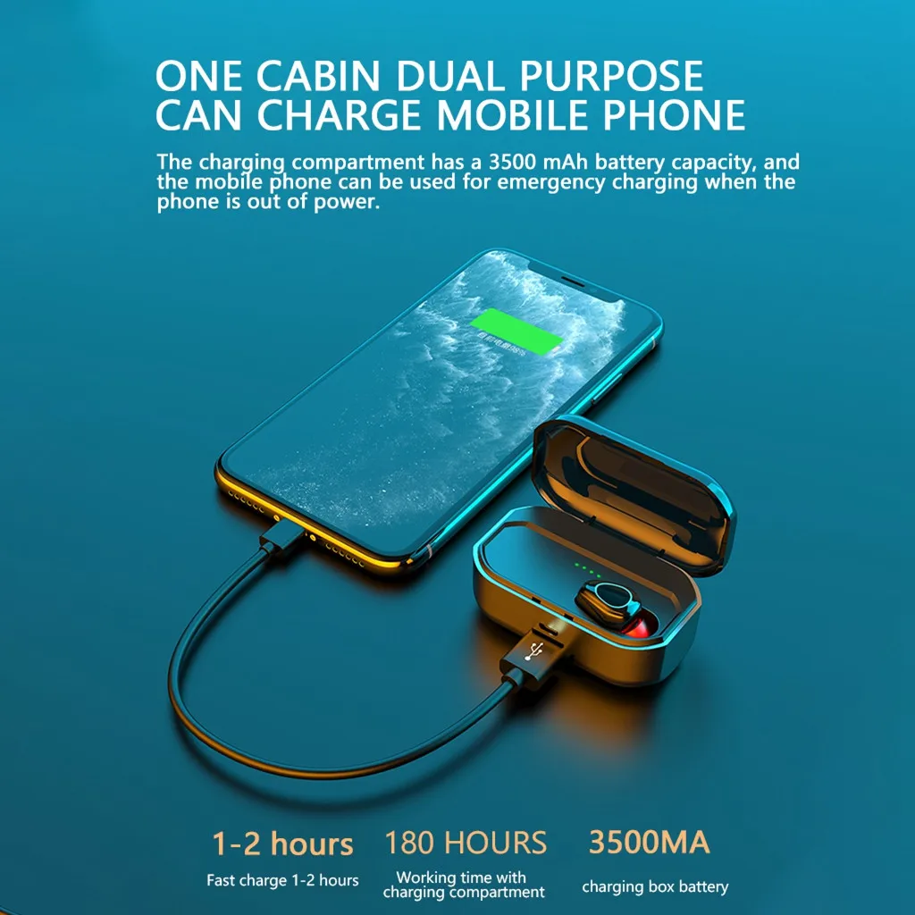 Новая стильная мини гарнитура Bluetooth 5 0 TWS беспроводные наушники стереонаушники