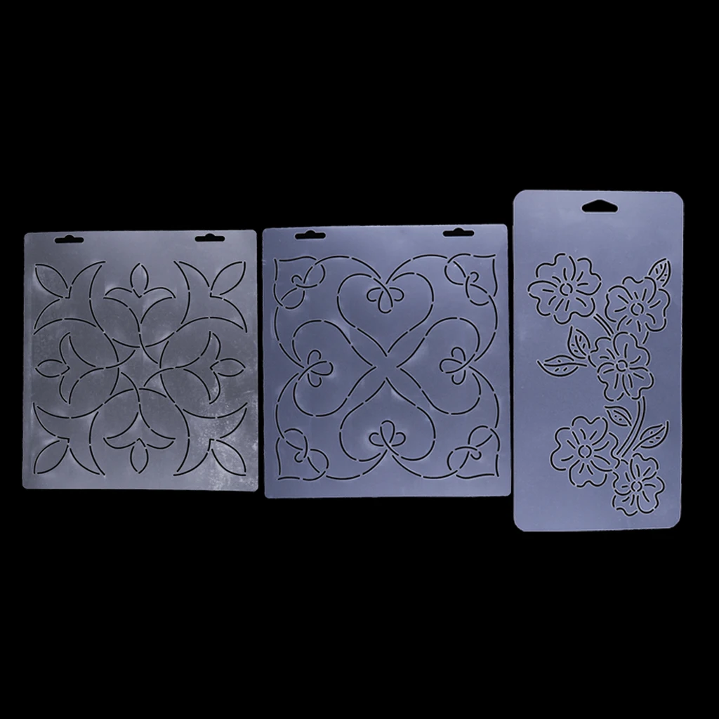 3 шт. полупрозрачный трафарет пластиковый для одеял лоскутный инструмент | Дом и