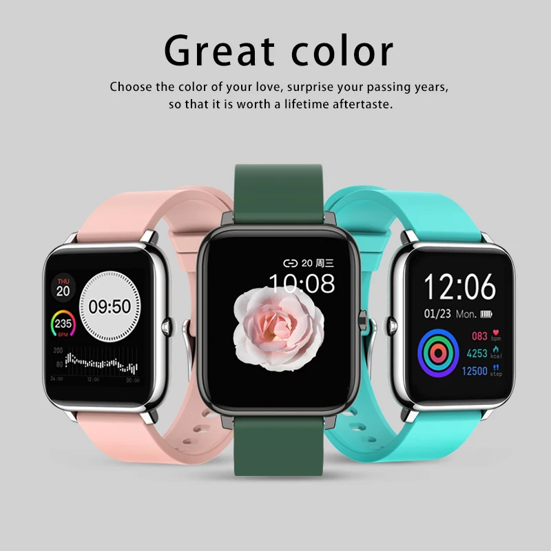 

P2 Smart Watch Waterproof Fitness Sport Watch P22 Heart Rate Tracker Call/Message Reminder Bluetooth Smartwatch For Android iOS