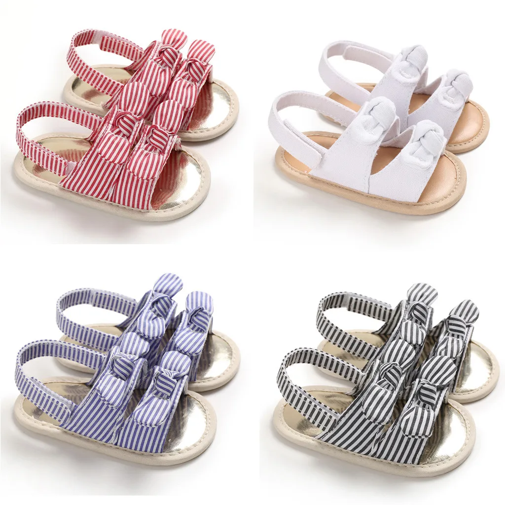 Сандалии детские из ПУ кожи мягкая подошва аппликация однотонные летняя пляжная