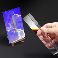 30x30x100mm triangular prism bk7 optical prisms glass physics teaching refracted light spectrum rainbow science experiment toys