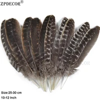 zpdecor wholesale natural color turkey feathers 10 12 inch 25 30 cm for diy