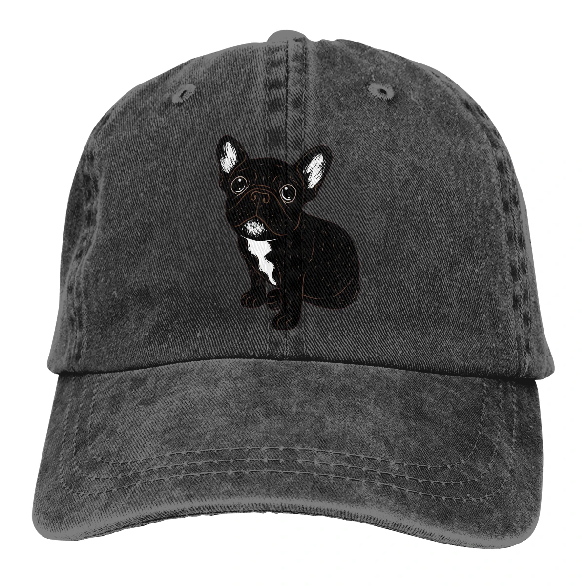 

Summer Cap Sun Visor Cute Brindle Frenchie Puppy Hip Hop Caps French Bulldog Pet Dog Lover Cowboy Hat Peaked Hats