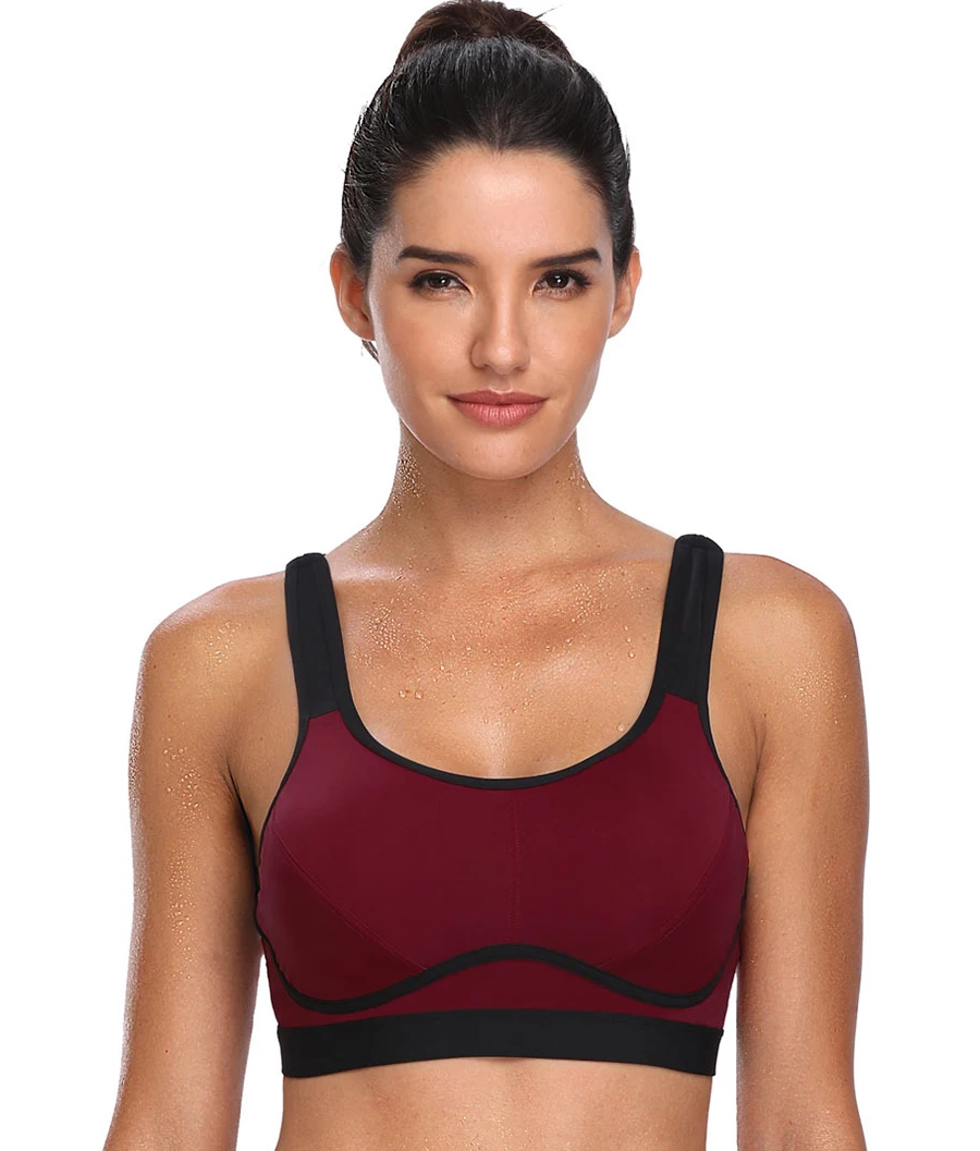 

Women's Full Coverage Shock Control Wirefree High Impact Workout Sports Bra