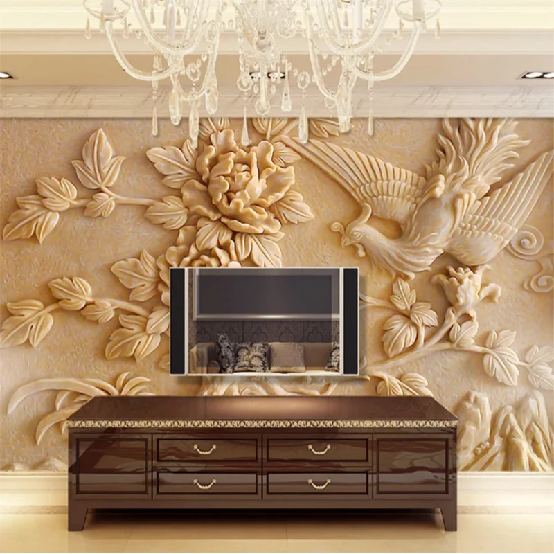 Обои на заказ 3d росписи цветов открытый рельефный фон настенная живопись обои