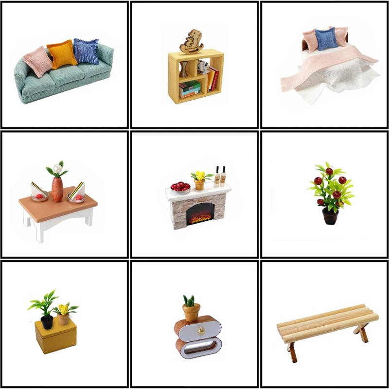 

New Doll House Furniture Miniature Dollhouse DIY Miniature House Room Box Theatre Toys for Children Christmas Birthday Gifts