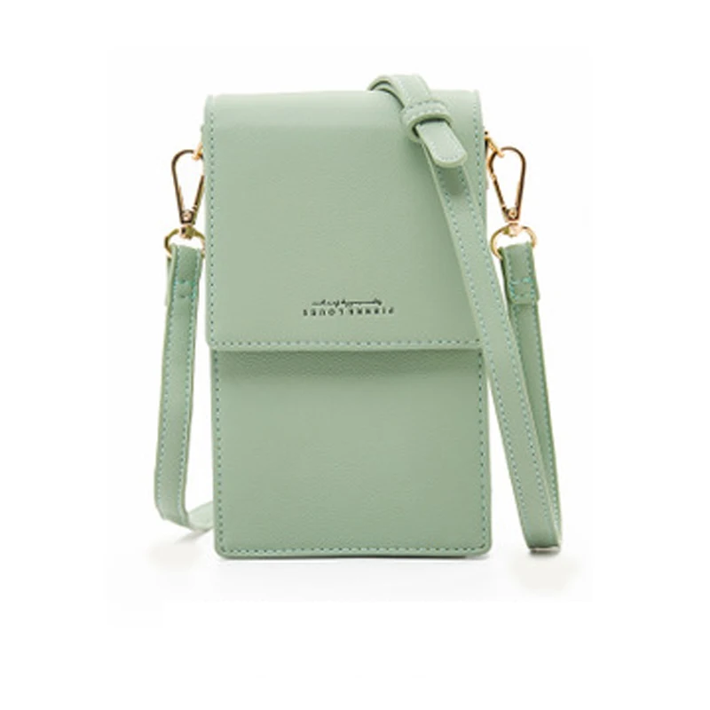 

OLOEY Korean Style Phone Bag PU Leather Button Women Shoulder Crossbody Bags For Women Mini Messenger Bag