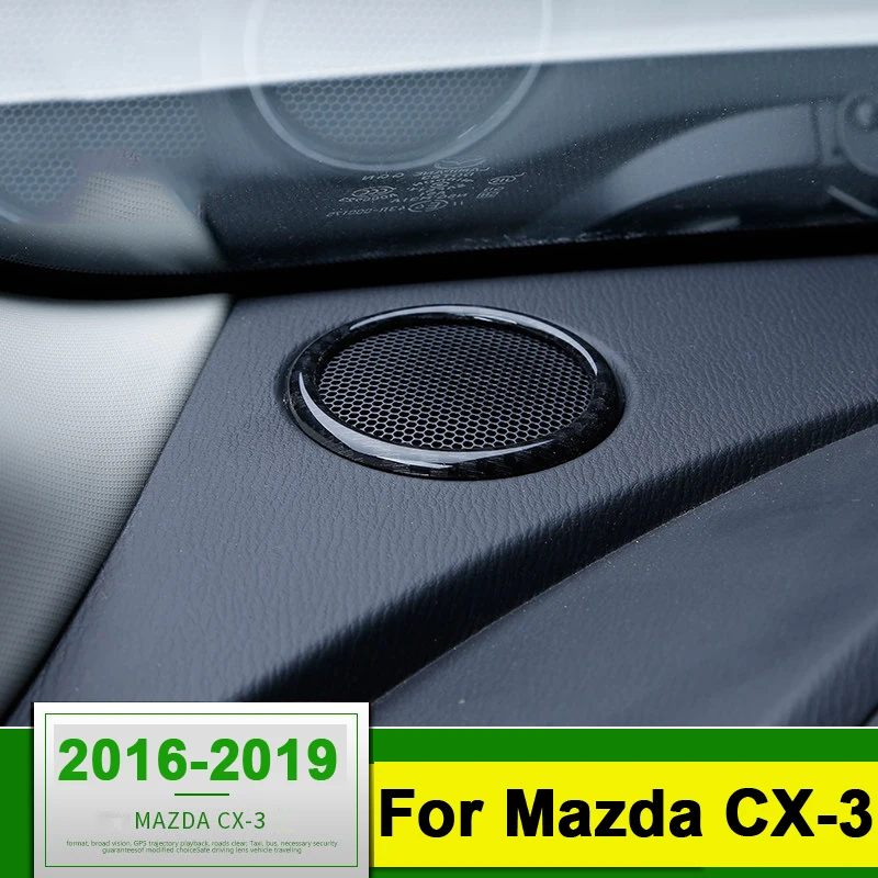 

Dashboard Audio Speaker Decoration Circle Strip Cover Trim Stereo Ring Sticker For Mazda CX3 CX-3 2016-2018 2019 Accessories