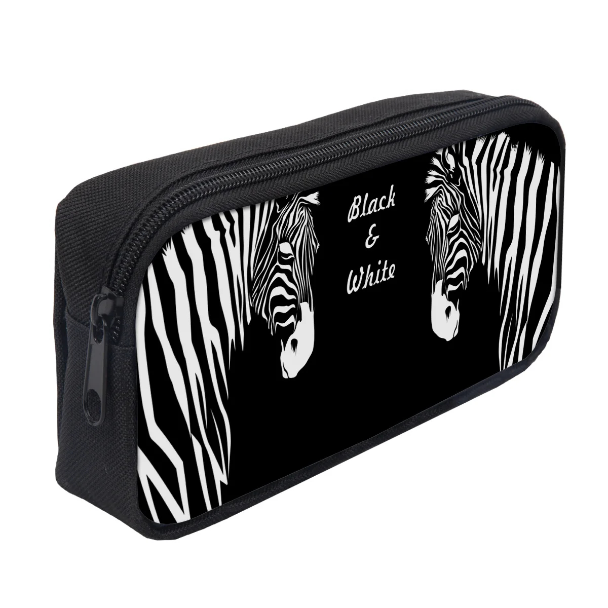 Косметички на молнии скандинавские Зебра черный белый цвет сумка для макияжа с