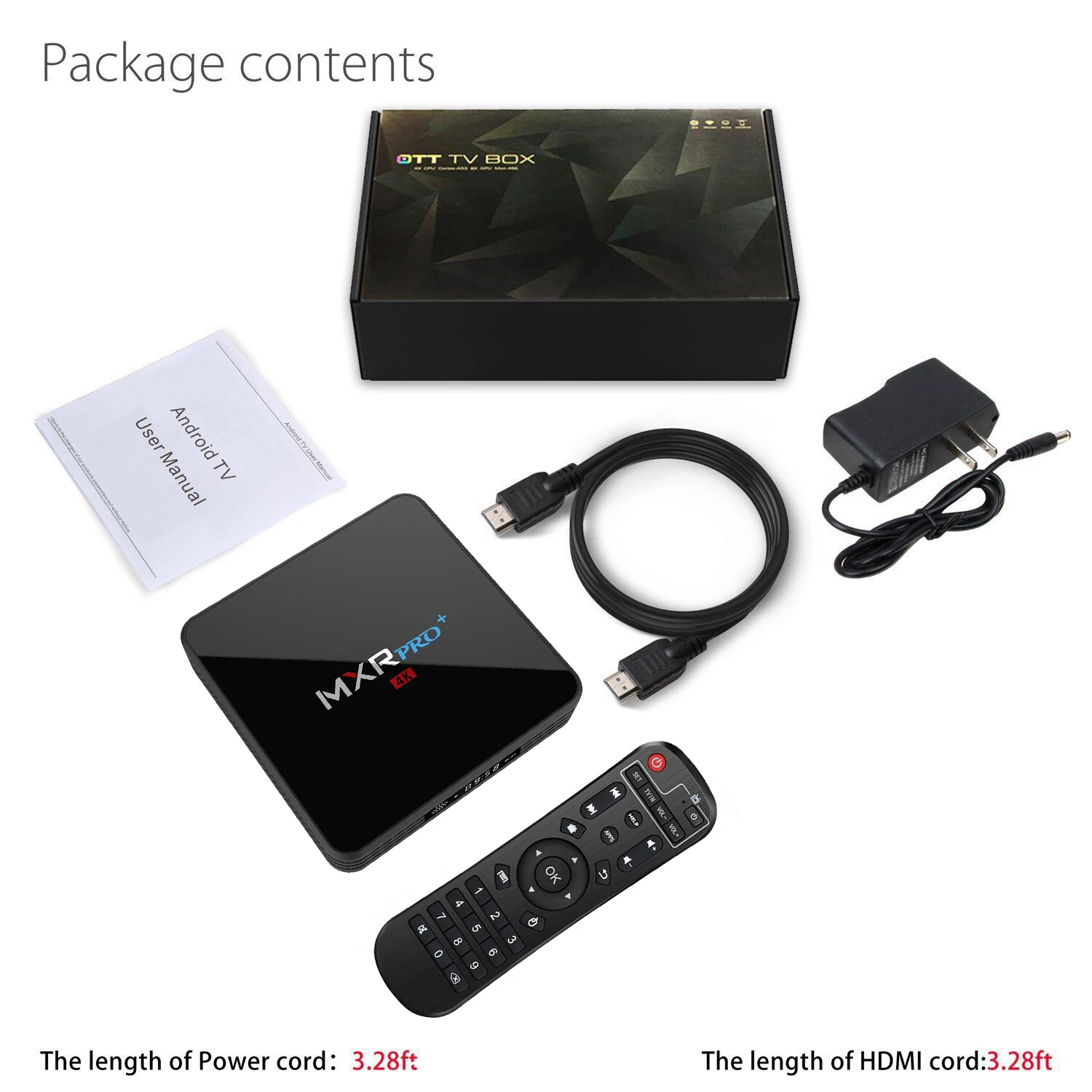 MXR PRO PLUS Android 9 0 4 Гб ОЗУ 32 ПЗУ Smart 4K tv Box RK3318 четырехъядерный цифровой дисплей 2 4G/5G Wifi