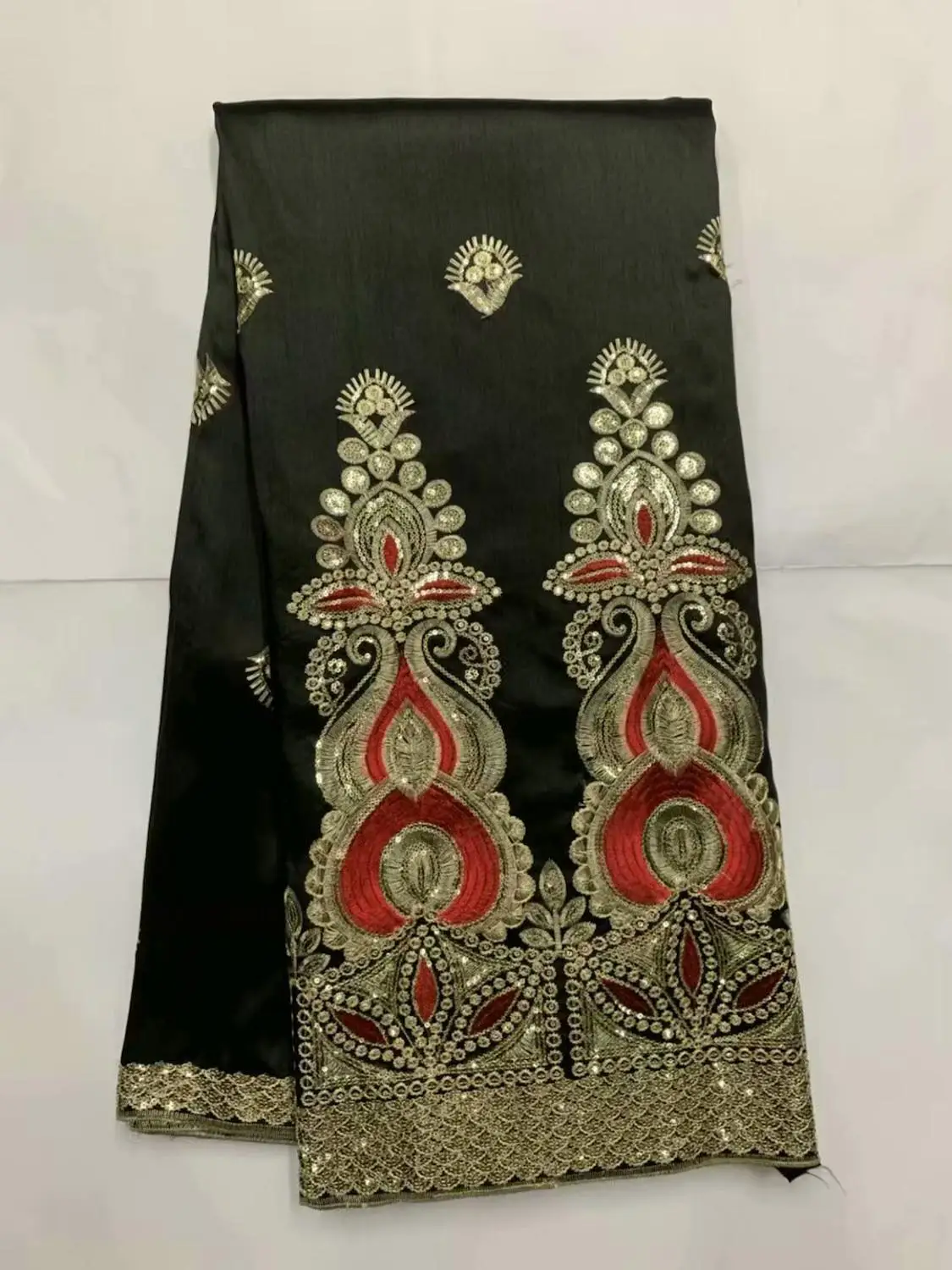 blue george lace fabric african 2019 high quality 5yards embroidered nigerian fabrics for wedding dress FB-1020 | Дом и сад