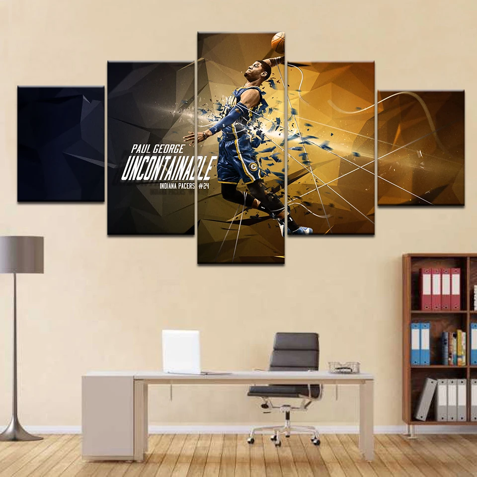 5 шт. современный Баскетбол Star Group Спорт плакат настенное искусство модульные