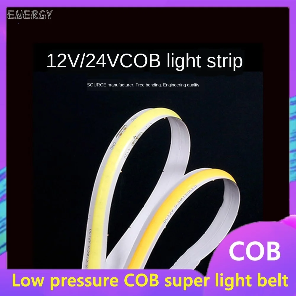 

Светодиодный светильник с низким напряжением 12 В Cob, мягкий светильник с гибкой световой полосой 24 В, светильник Водонепроницаемая декорати...