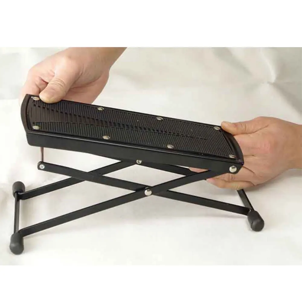 

Foldable Guitar Footstool Anti-slip Metal Pedal Foot Stool with 6 Levels of Adjustable Height