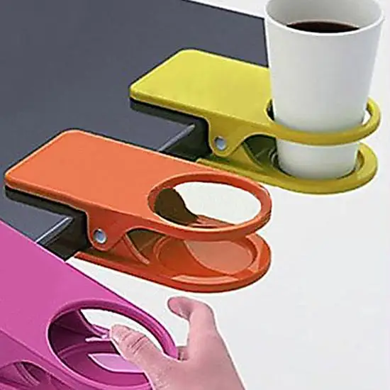 

Home Office Desk Cup Clip Drink Coffee Cup Holder Multifunction Table Side Decor