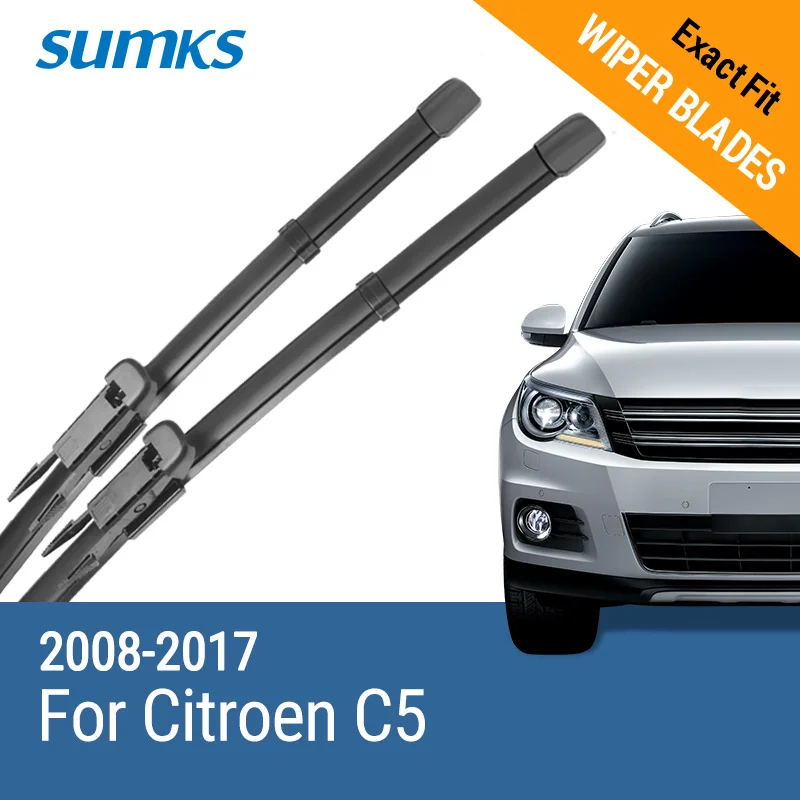 Sumks стеклоочистителей для Citroen C5 2"& 22" Fit pinch tab оружия 2008 2009 2010 2011 2012 2013