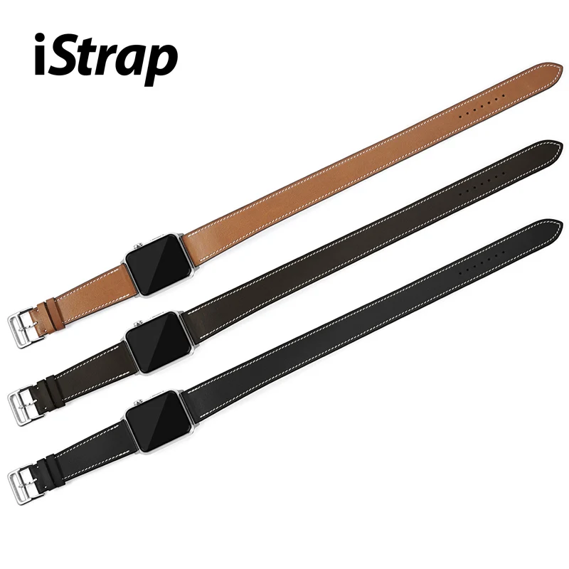 

Сверхдлинный браслет из натуральной кожи для Apple Watch Series 5 4 3 2 1