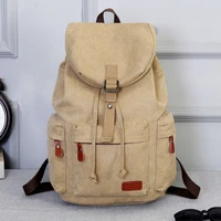 mens backpack canvas durable schoolbag student teenager large laptop computer bag travel large outdoor camping purse stylish