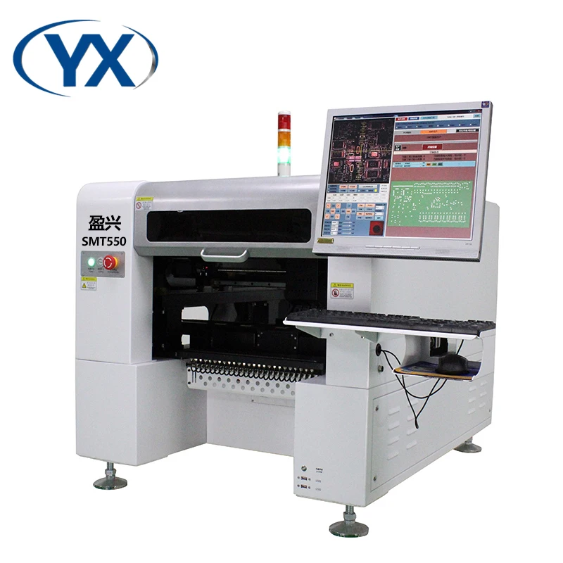 

Stock in Korea Japan LED Pick and Place Machine SMT550 With 4 Heads Electric Feeder SMD Pick and Place Machine