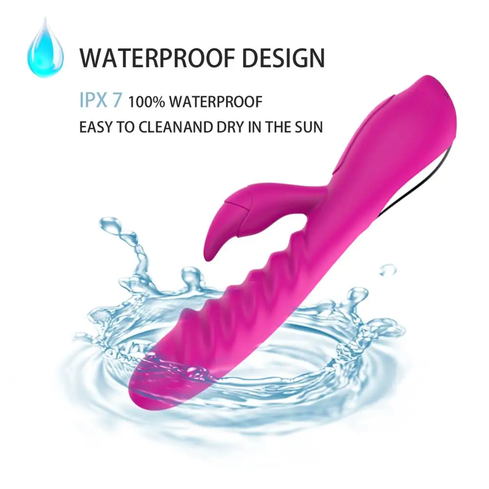 Вибратор Кролик Телескопический нагревательный стержень стимулятор для