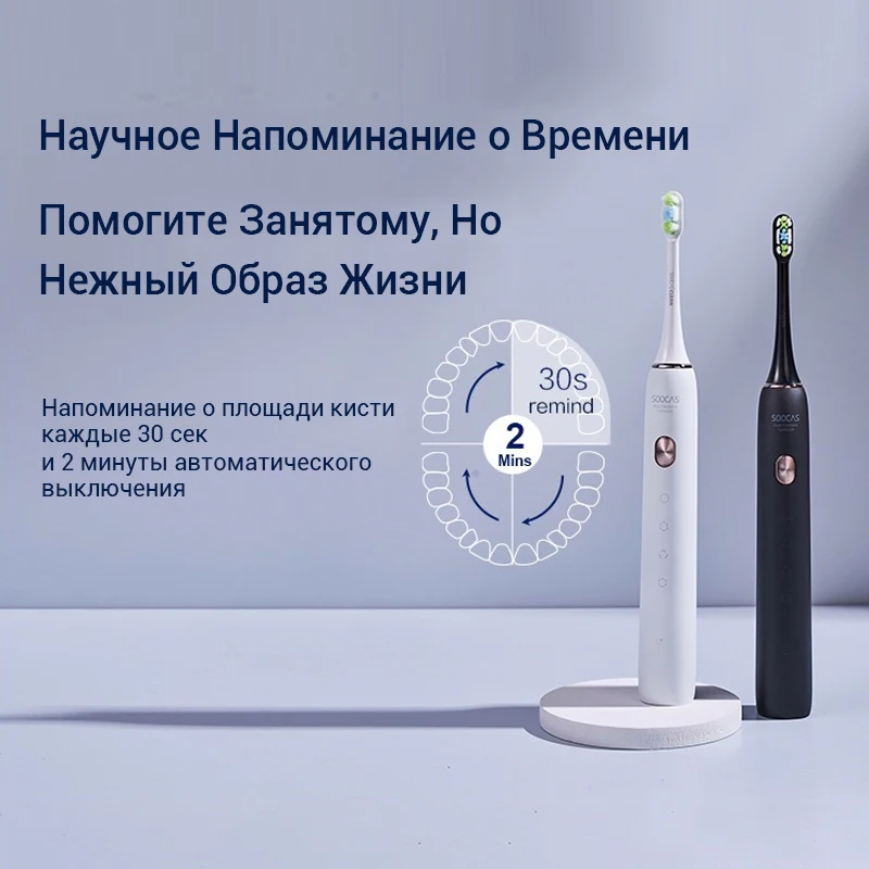 Ультразвуковая электрическая зубная щетка xiaomi SOOCAS X3U simple отбеливающая