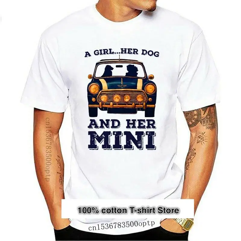 

Nueva camiseta de niña, su perro y su Mini