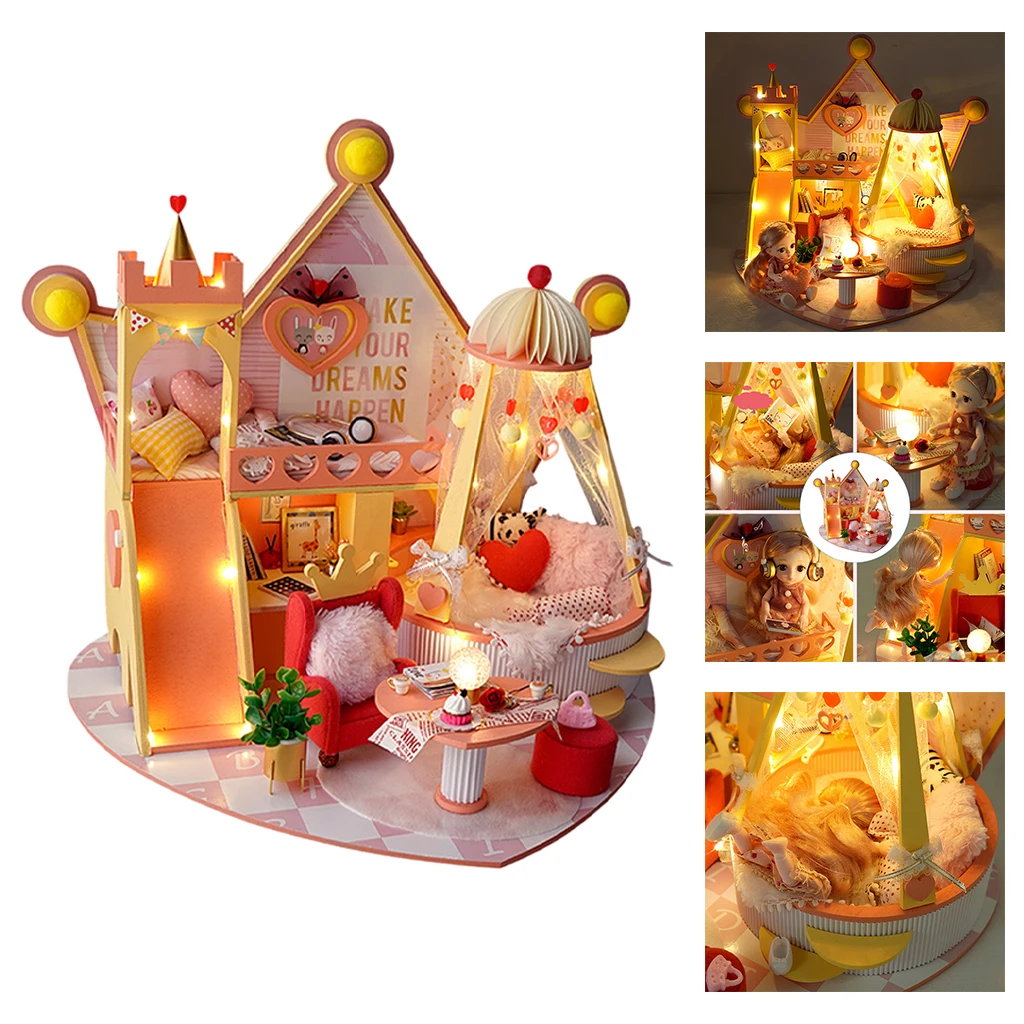 Миниатюрный Кукольный домик сделай сам набор для строительства игровой комнаты