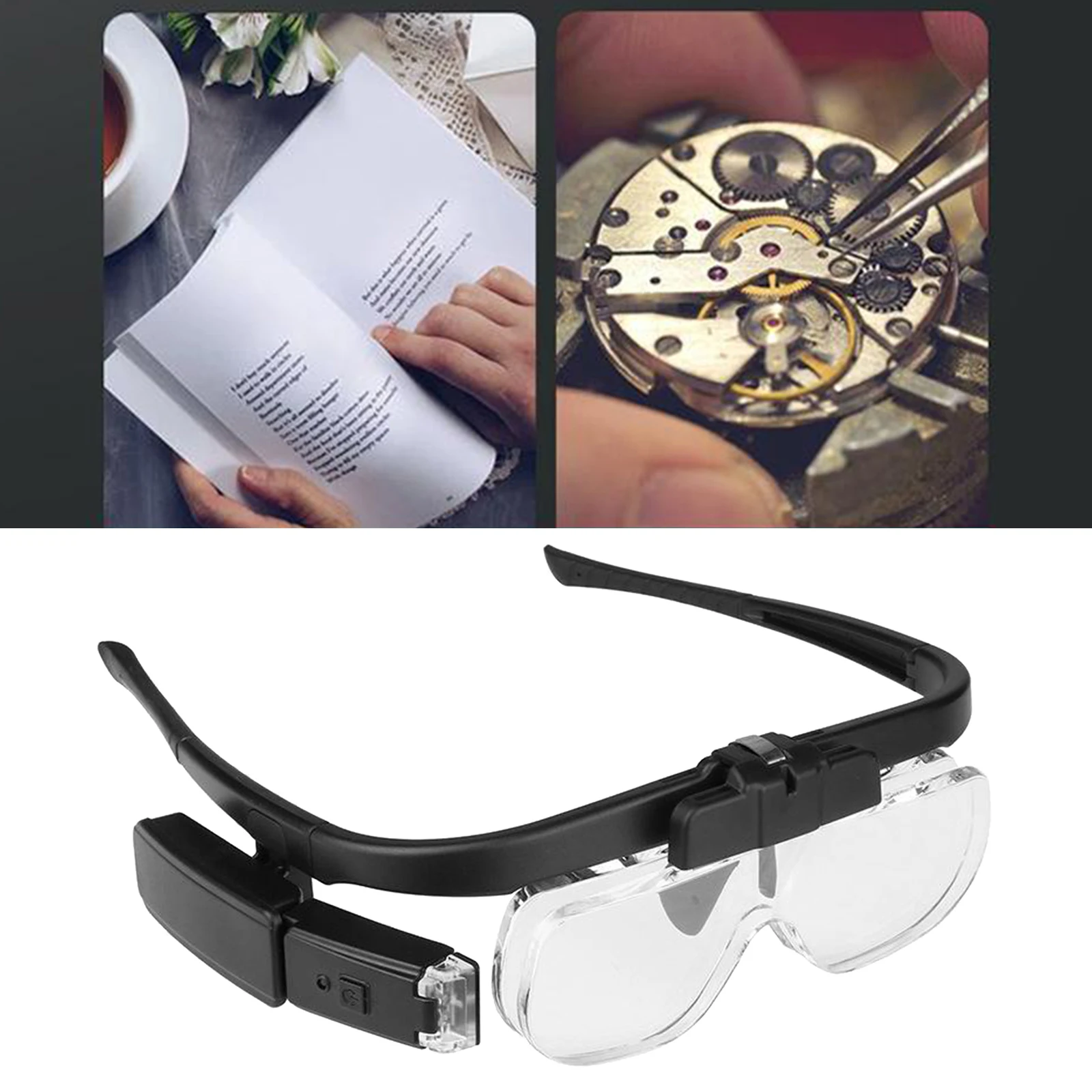 

Magnifying Glasses Headband Magnifier W/LED Light Lamp Jewelry Watch Repair