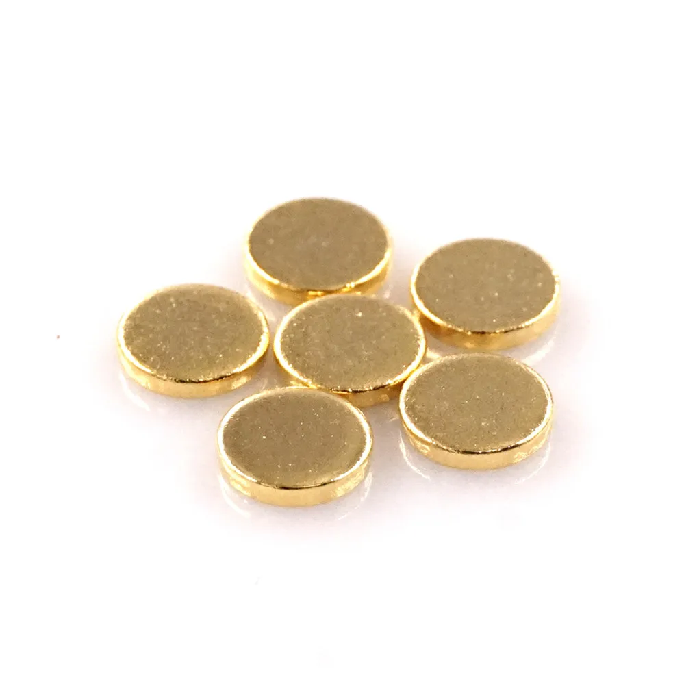 100 шт. круглые контактные накладки с плоской поверхностью диаметр 5 0 мм высота 1