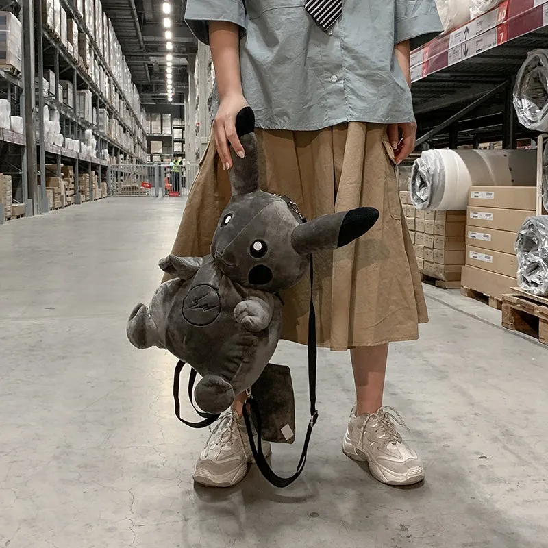 Оптовая продажа сумка через плечо с милым мультяшным Кроликом на пушистый рюкзак