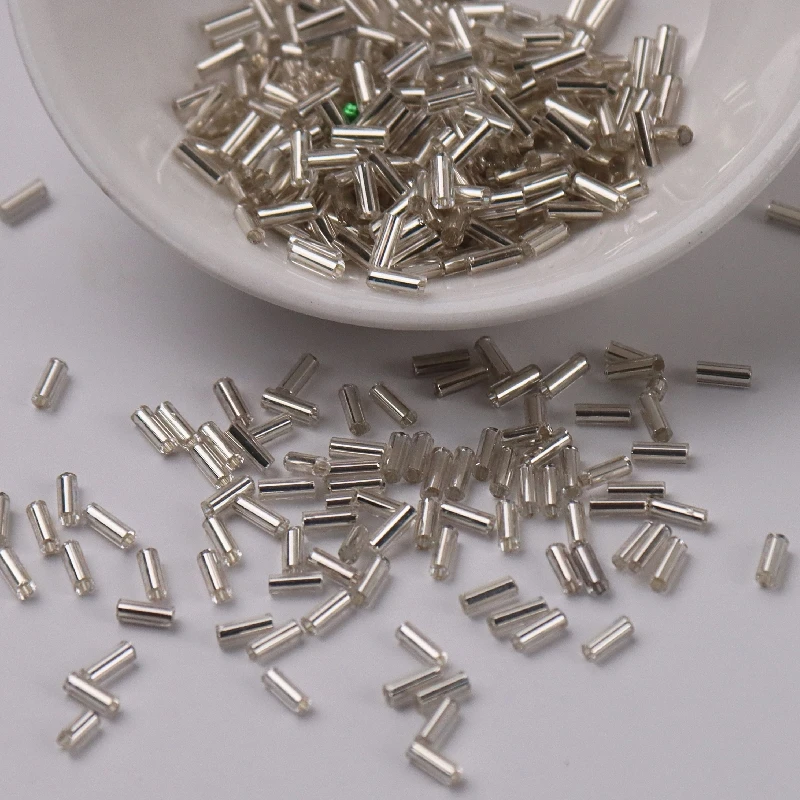 16 Color Wholesale Glass Bugles Beads Tube Multi Size 2mm 4mm 6mm Length Straight Glass Seed Bugle For DIY Jewelry Making 450g