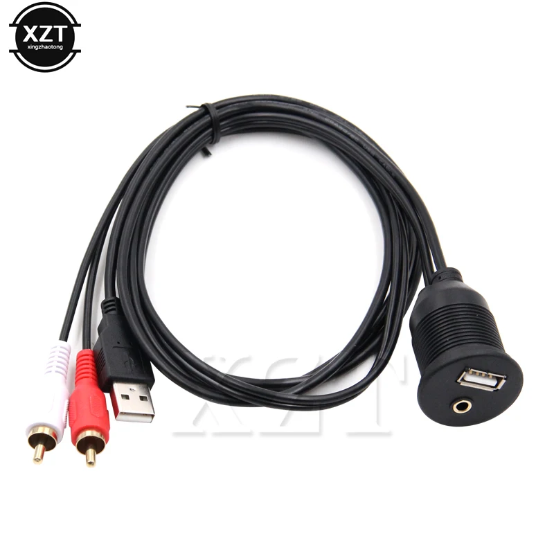 Удлинитель для приборной панели автомобиля USB 3 0 5 мм AUX RCA удлинитель с разъемом