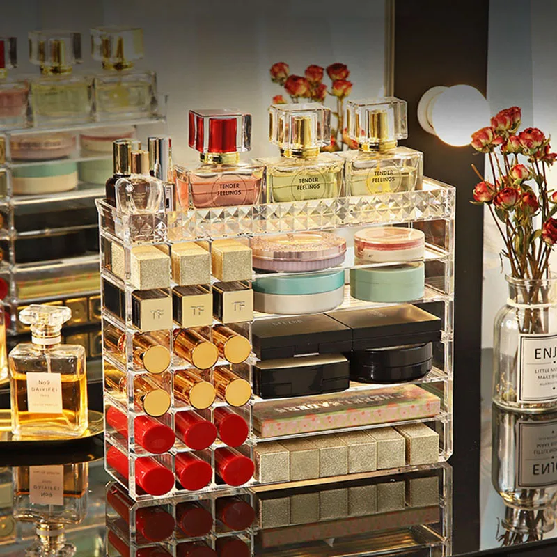 Органайзер для макияжа коробка хранения пудра помада румяна Eeye Shadow