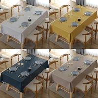table cloth water proof oil proof ironing wash free pvc household coffee table cloth rectangular students ins desk mat