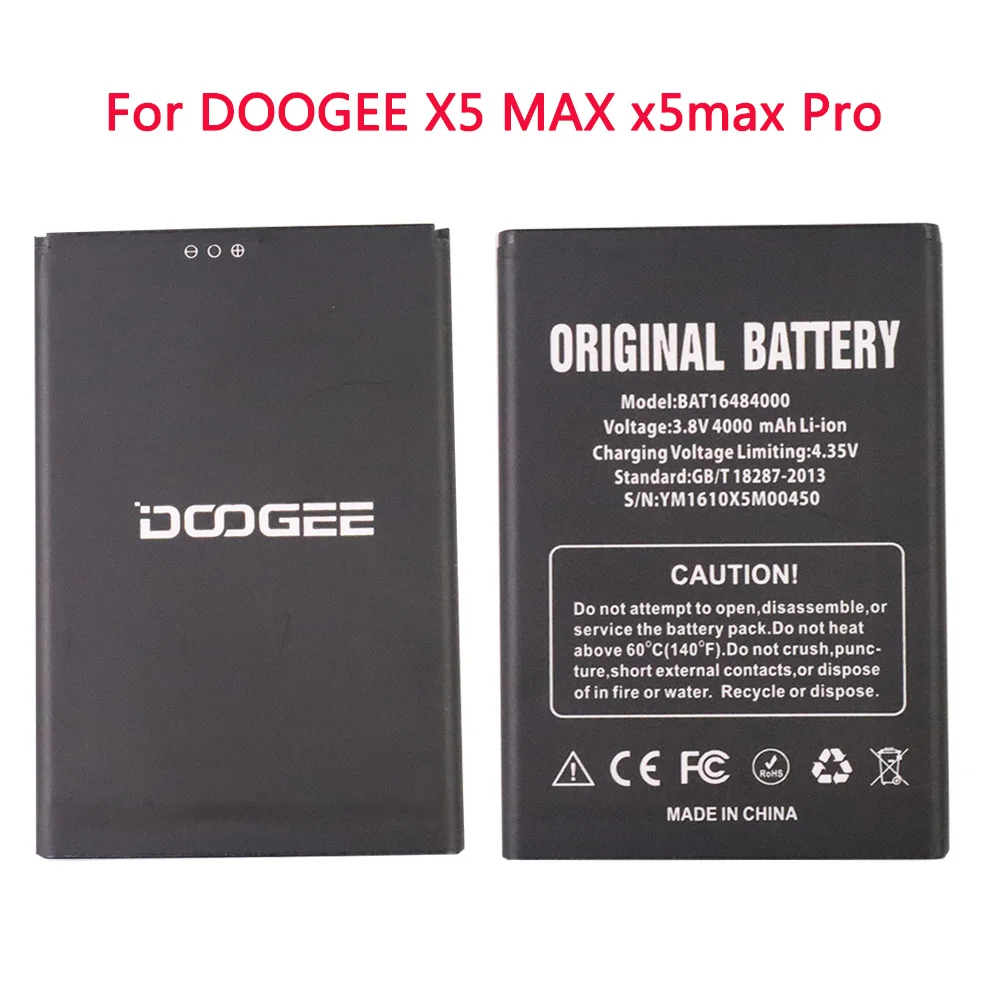 Аккумулятор BAT16484000 для телефона DOOGEE X5 MAX x5max Pro 4000 мАч | Мобильные телефоны и