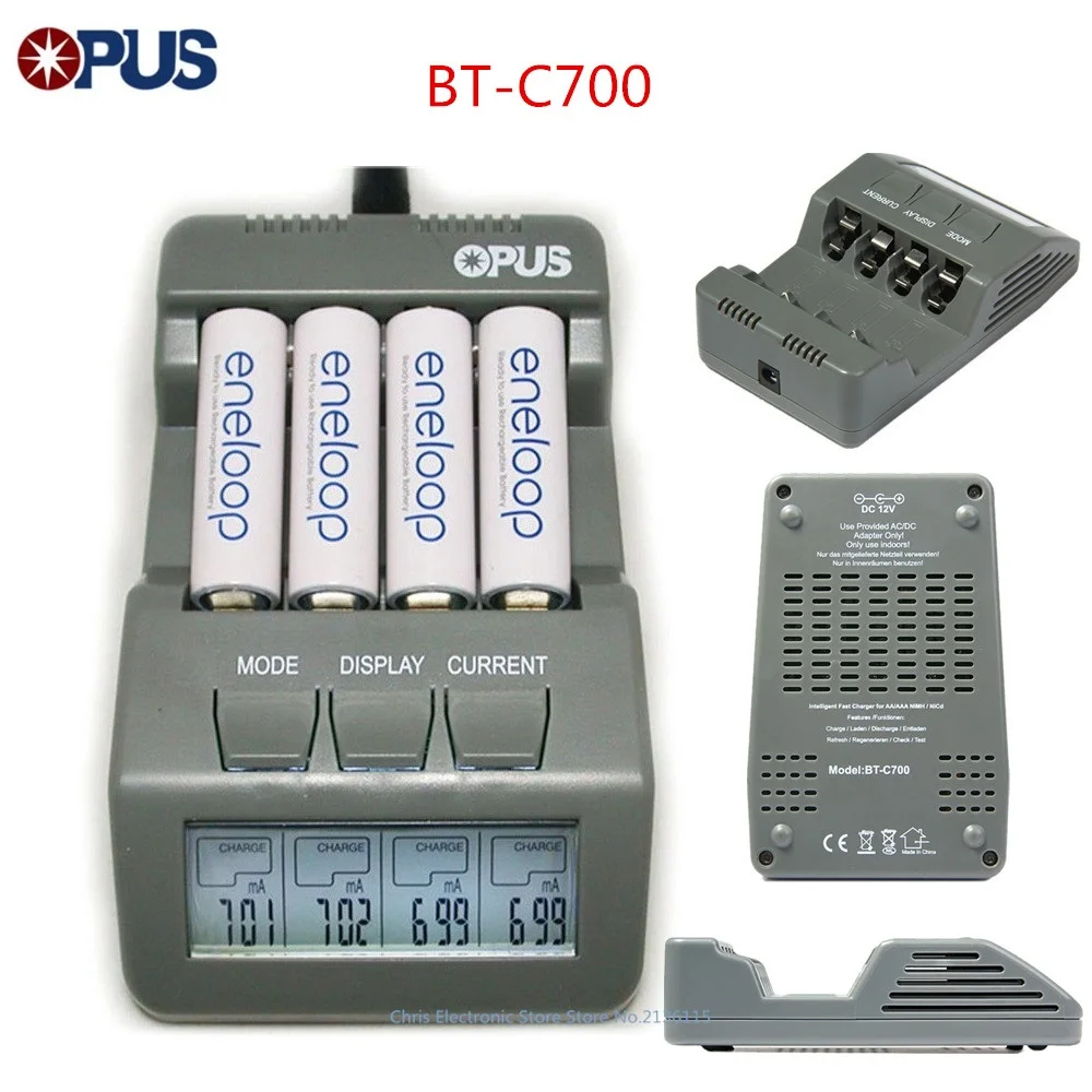 Оригинальный Opus BT C700 NiCd NiMh lcd цифровой Интеллектуальный AAA 14500 AA зарядное
