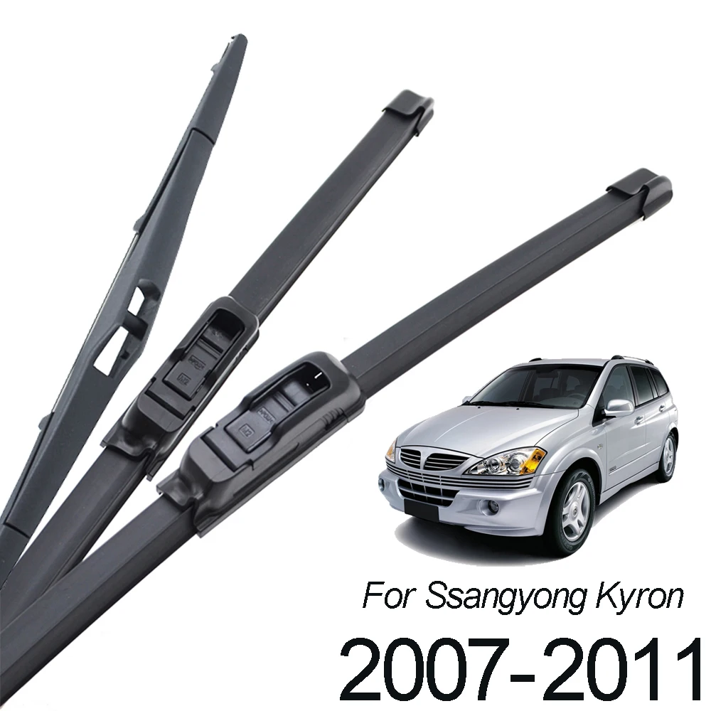 

Xukey Front Rear Tailgate Windscreen Wiper Blades Set For Ssangyong Kyron facelift 2011 2010 2009 2008 2007 22"19"12