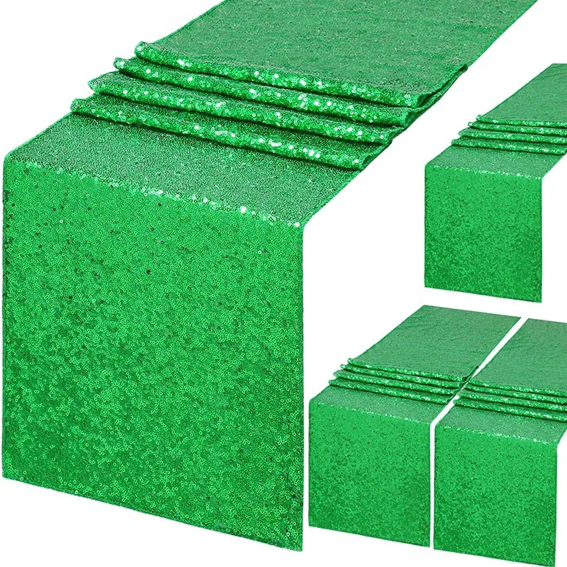 

Sequin Table Runner Glitter Runner For Rectangle Tables Decoration Wedding Party Sequin Glitter Runner 4 Pack