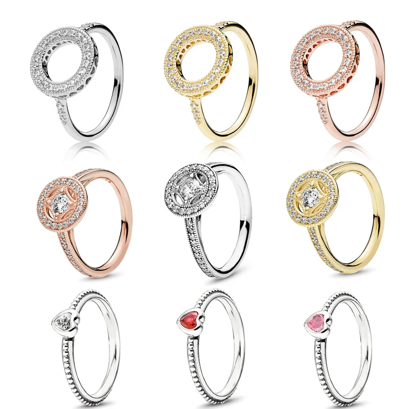 ZMGOODY горячая Распродажа навсегда прозрачные CZ счастливые круглые тонкие кольца