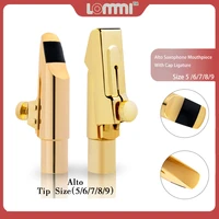 lommi professional alto saxophone mouthpiece cap ligature tone alto sax tip size 56789 saxophone mouthpiece accessories