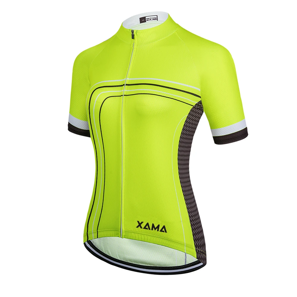

XAMA Pro Women's Short Sleeve Jersey Bike Clothing Ropa Ciclismo Road Bicycling Shirt Quick-Drying Uniform Gel Breathable Summer