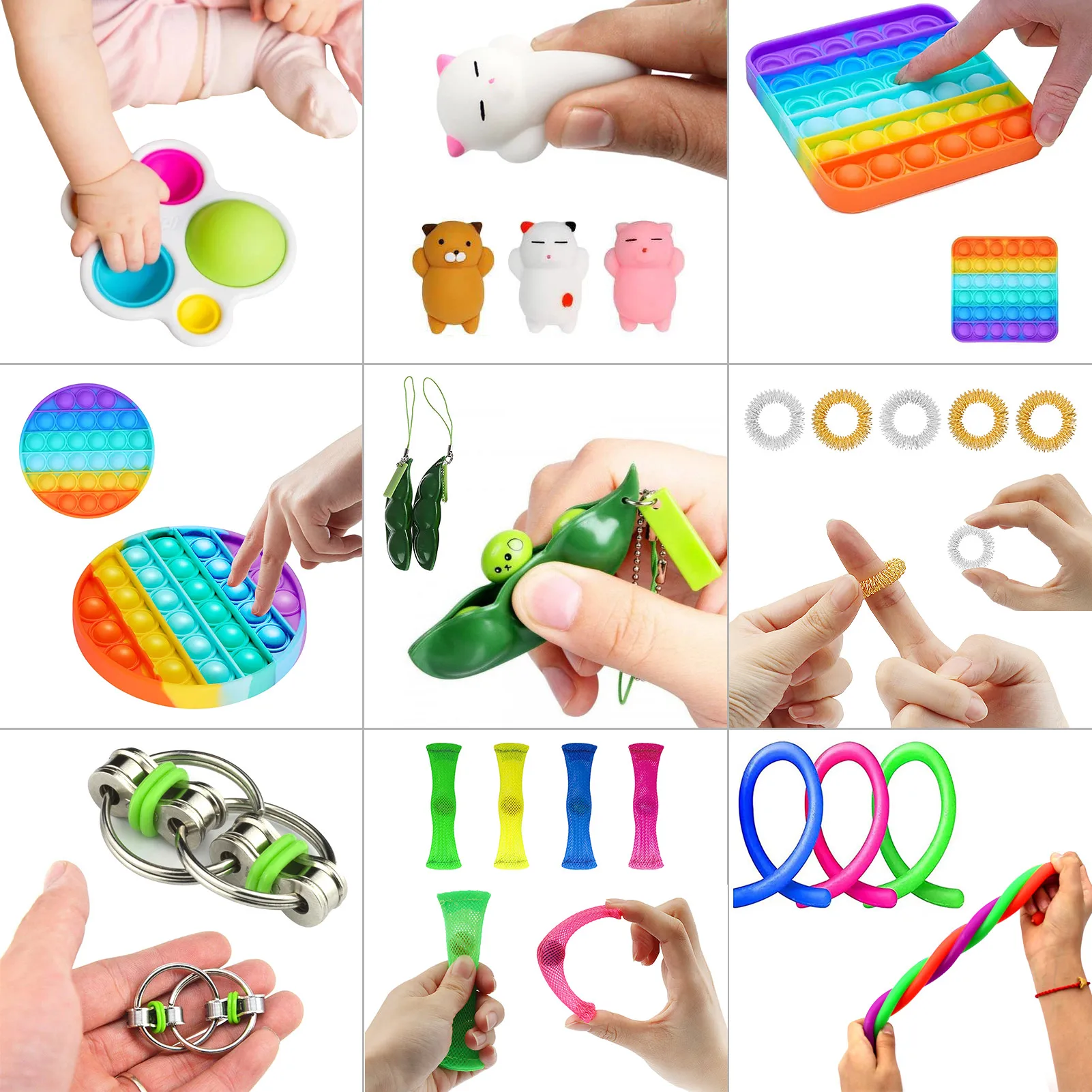 

Fidget Toys Pack Anti Stress Toy Set Simple Dimple Marble Relief Gift Adults Girl Children Sensory Antistress Relief Figet
