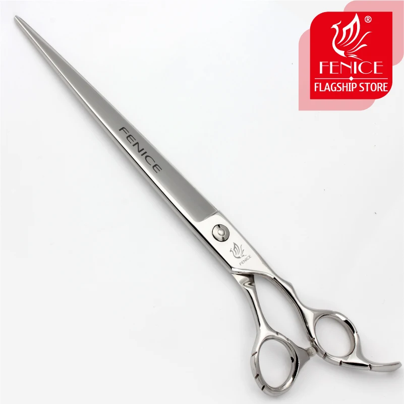 

Fenice 7 /7.5/8/ 8.5/ 9 inch dog scissors for dog grooming straight cutting pet grooming shears tesoura non-slip handle