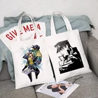 Эко-сумка Jojo с необычными приключениями, магазин японских аниме манга, холщовая женская сумка для покупок, дизайнерские сумки для покупок