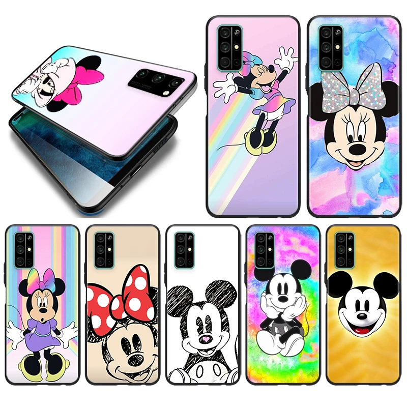 

Shockproof Cover Mickey mouse color For Honor 50 X20 SE V30 30 30S Magic 3 Play 5 5T Pro Plus 5G Black Soft Phone Case