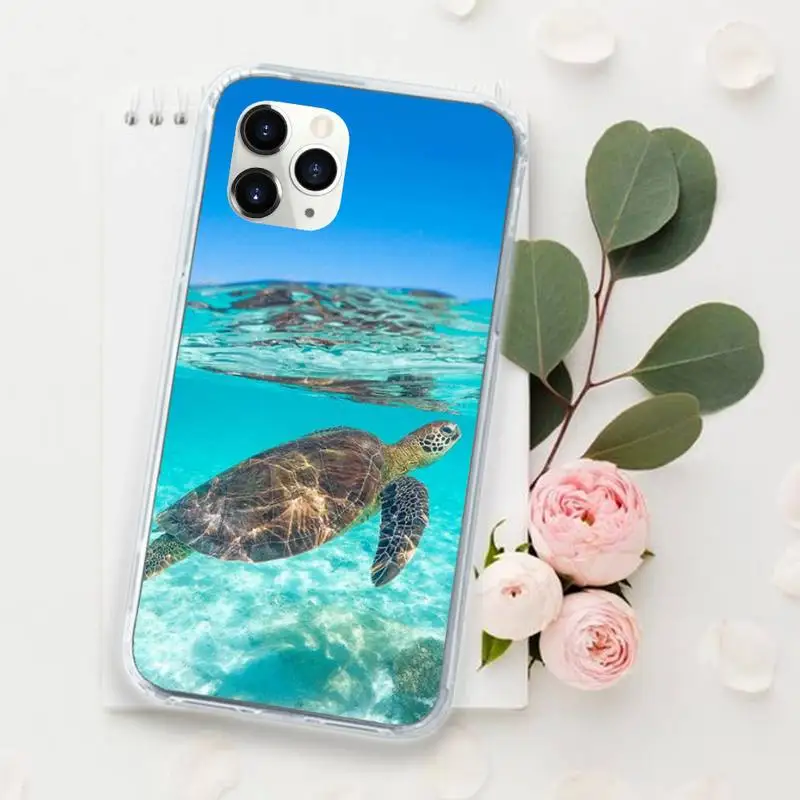 

Turtles ocean animal Phone Cases for iPhone 11 12 pro XS MAX 8 7 6 6S Plus X 5S SE 2020 XR Luxury brand shell funda coque