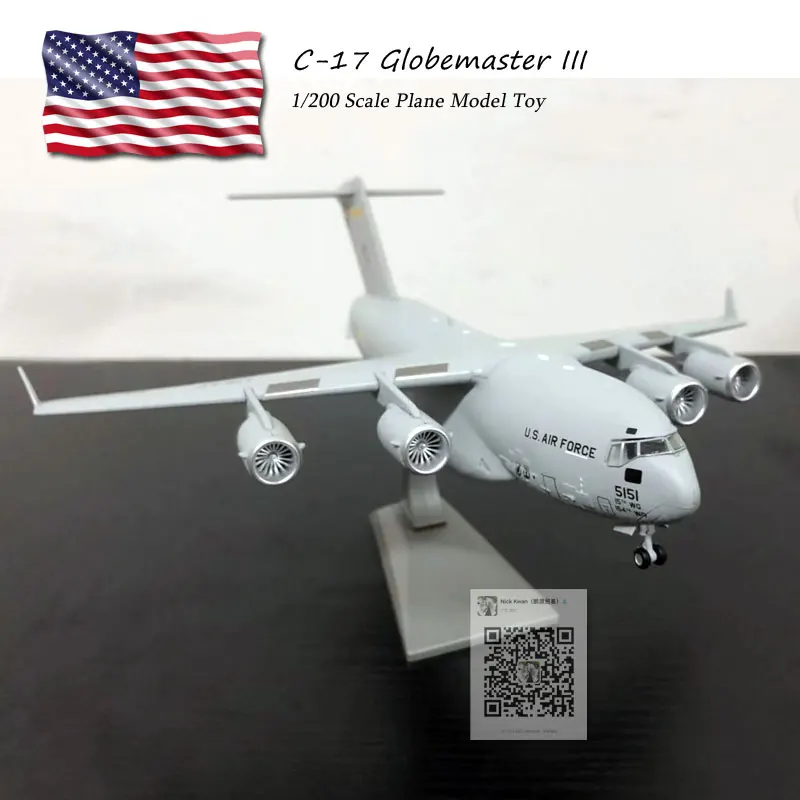 WLTK 1/200 весы C-17 Globemaster III Strategic и Tactical Airlifter литой под давлением металлический армейский самолет модель игрушка для коллекции