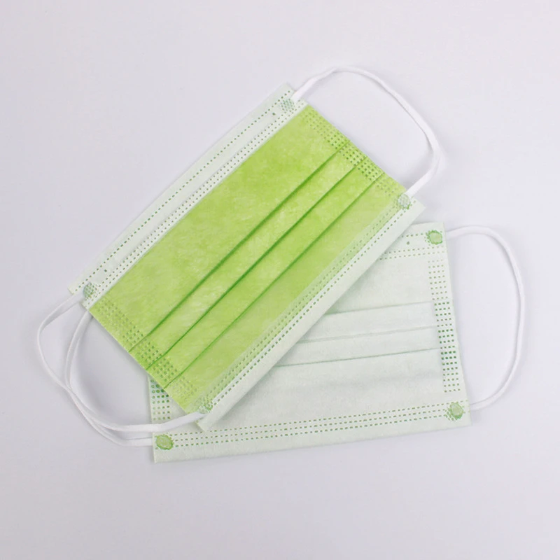 

10/50/100/500pcs Disposable Face Mask 3 Layers Filter Earloop Meltblown Cloth Breathable Gauze Mask Green Adult Face Mouth Masks
