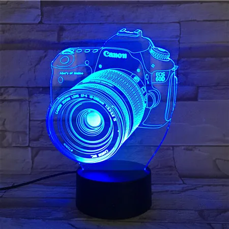 Новинка светодиодсветодиодный лампа с 3d-камерой украшение для дома сна 7 цветов